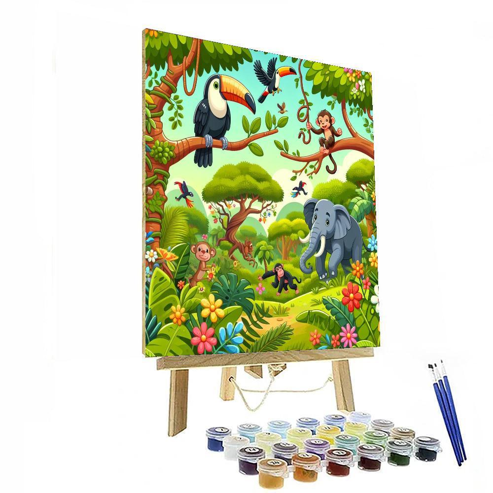 Lively Jungle Explorers Paint By Color