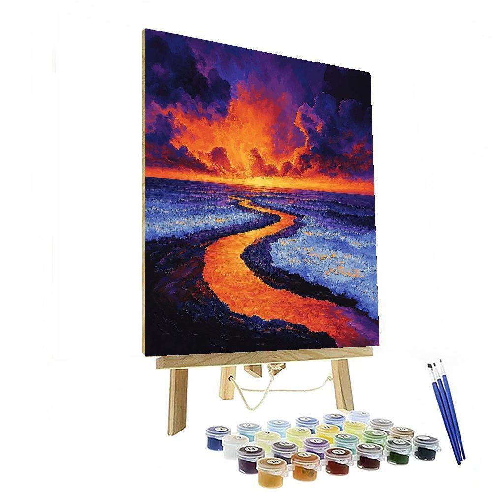 Michelangelo Inspired Vibrant Horizons  Painting By Numbers Kit