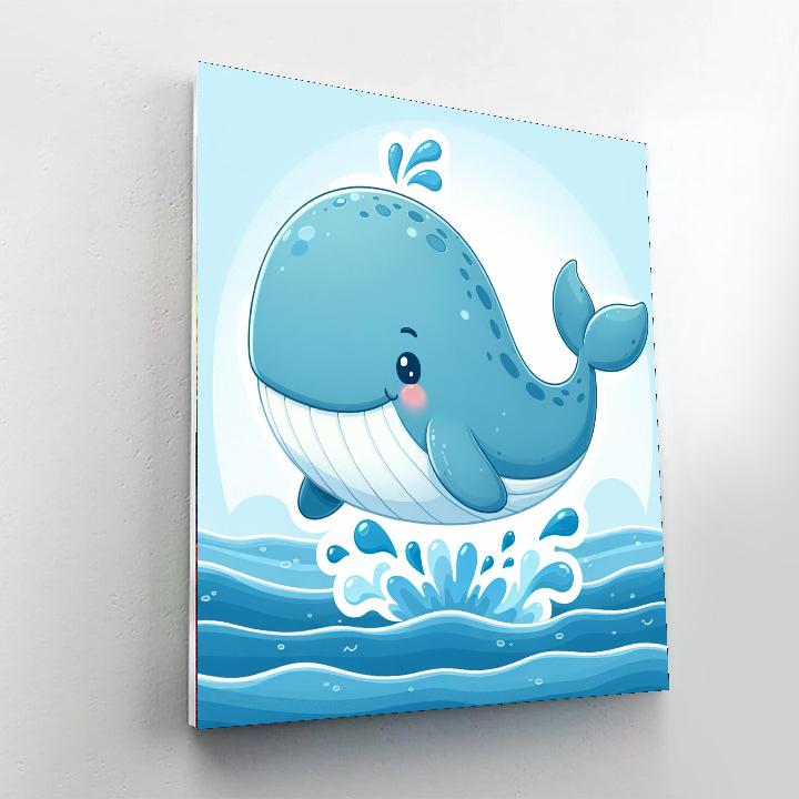 Majestic Whale Voyage Number Painting