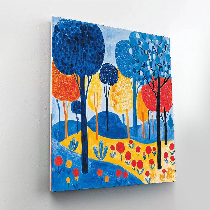 Miró Inspired Colorful Forest Fantasy  Paint By Numbers