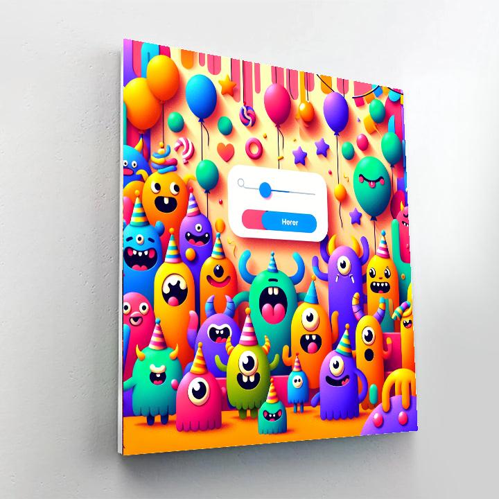 Playful Monster Party Numbered Painting Kits