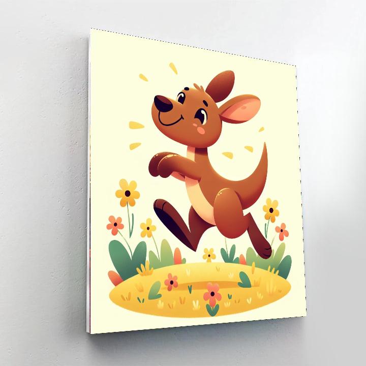 Spunky Kangaroo Painting By Numbers Kit