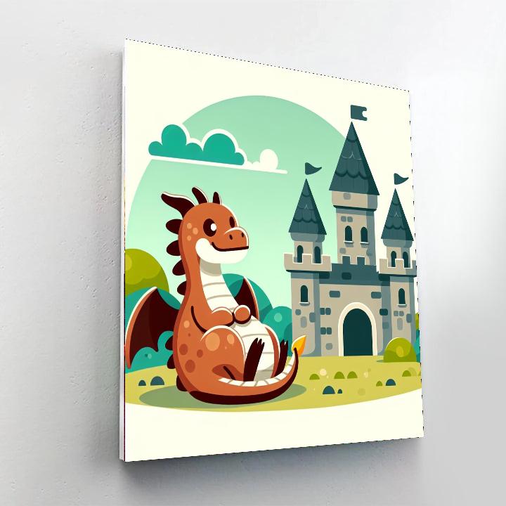 Medieval Dragon's Tale Number Painting