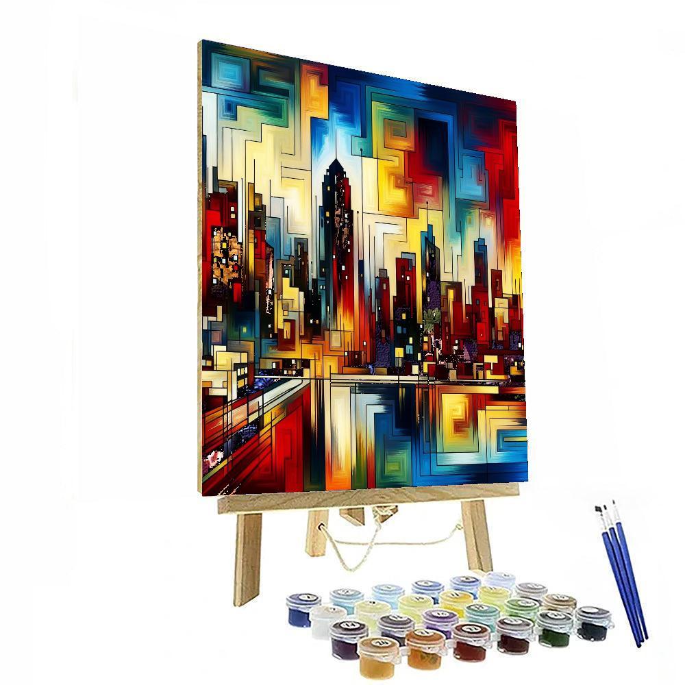 Eclectic City Skyline Paint By Numbers