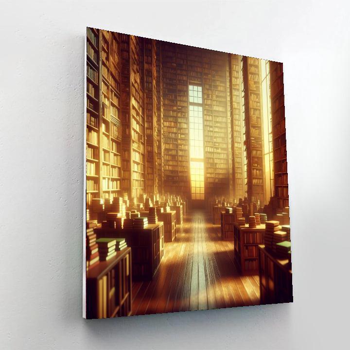 Library's Quiet Refuge Numbered Painting Kits