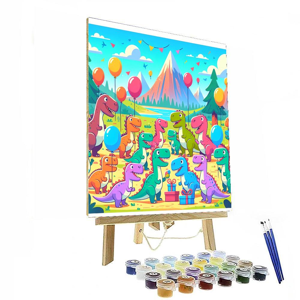 Dino Fun Fest Painting Number Kit