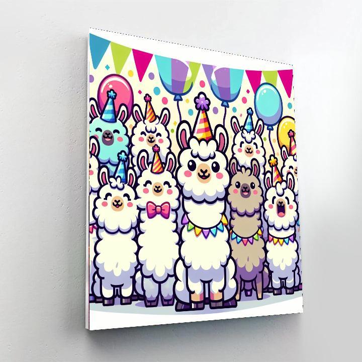 Lively Llama Party Paint By Number