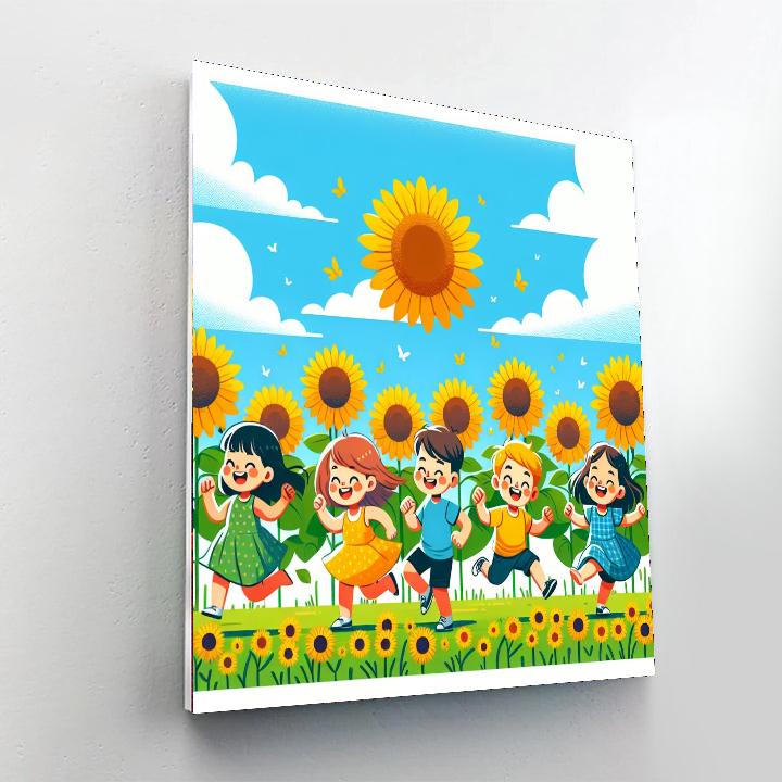 Sunny Sunflower Fiesta Numbered Painting Kits