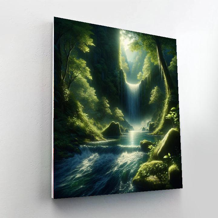 Secret Waterfall Retreat Paint By Numbers Art
