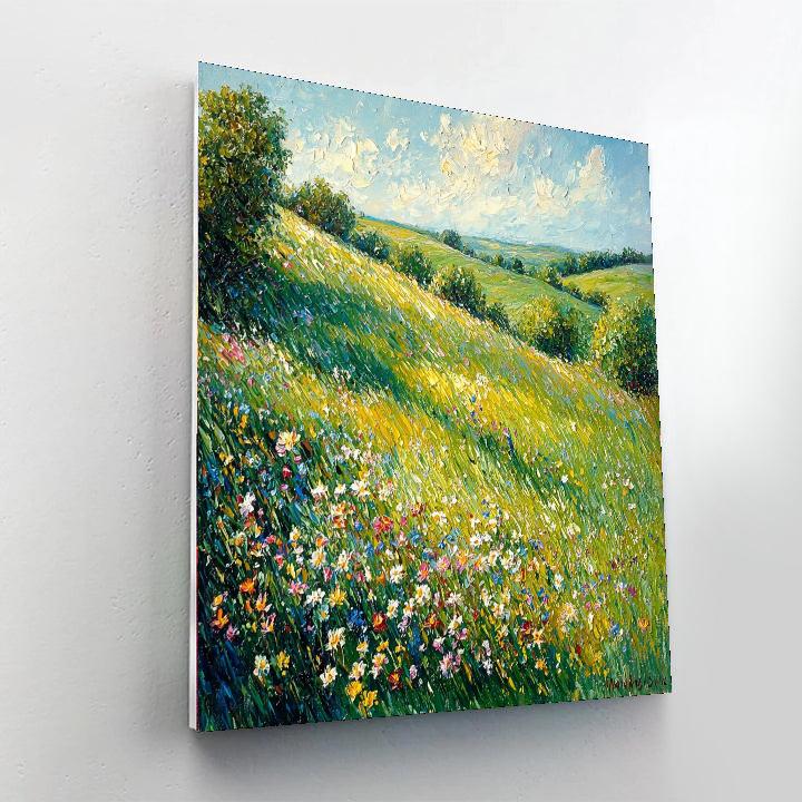 Leonardo Da Vinci Inspired Flowing Meadows  DIY Paint By Numbers