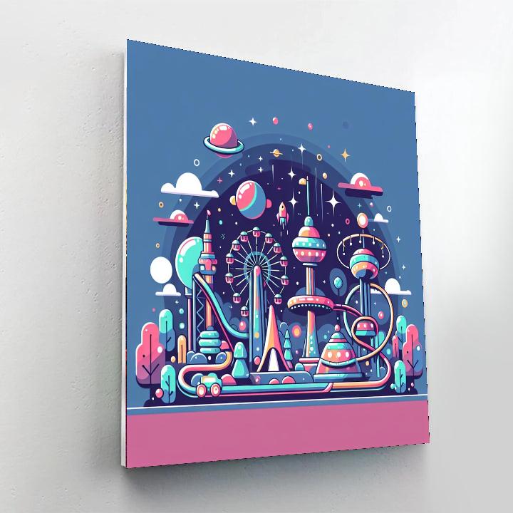 Galaxy Adventure Amusement Park Paint By Color
