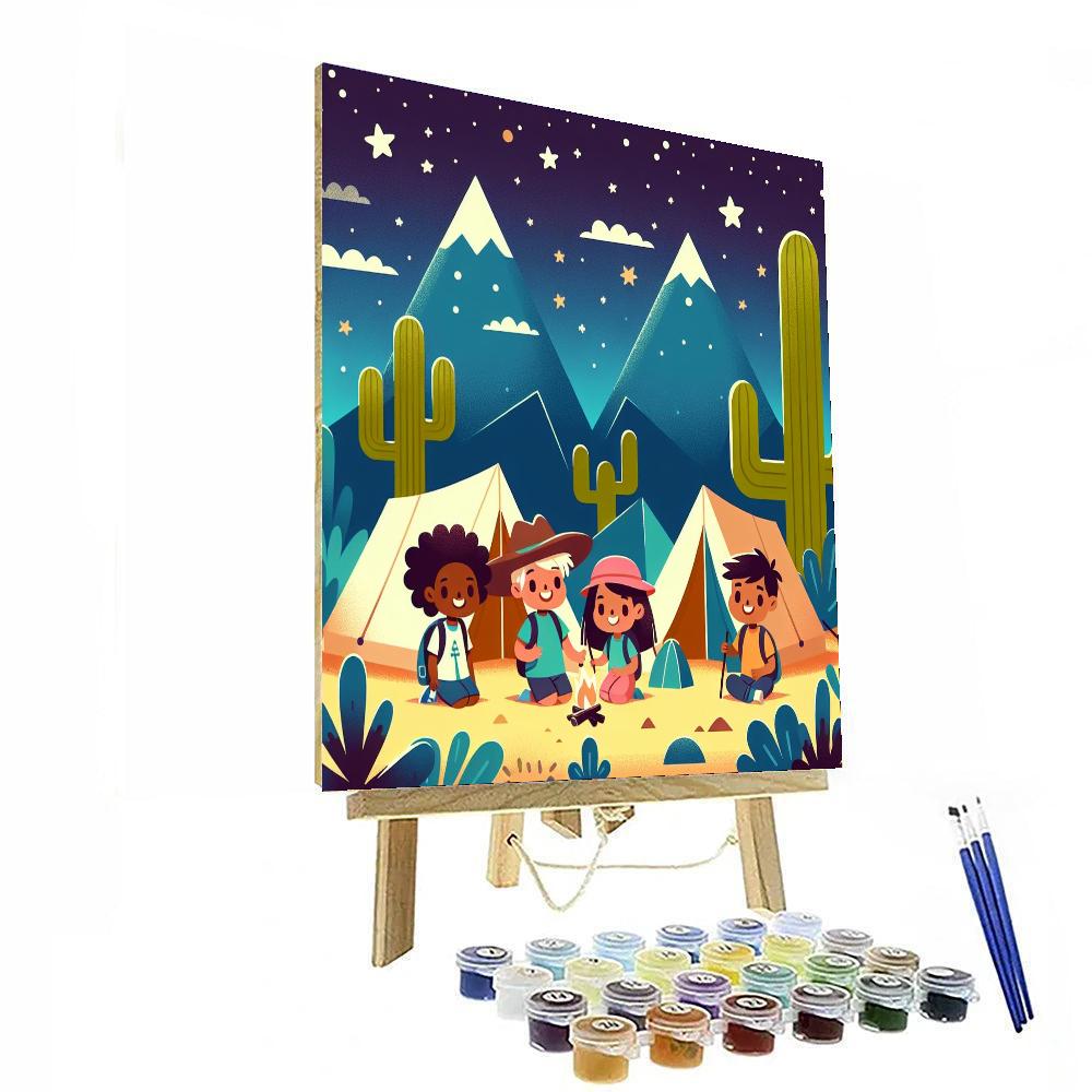 Charming Cactus Campout Numbered Painting Kits