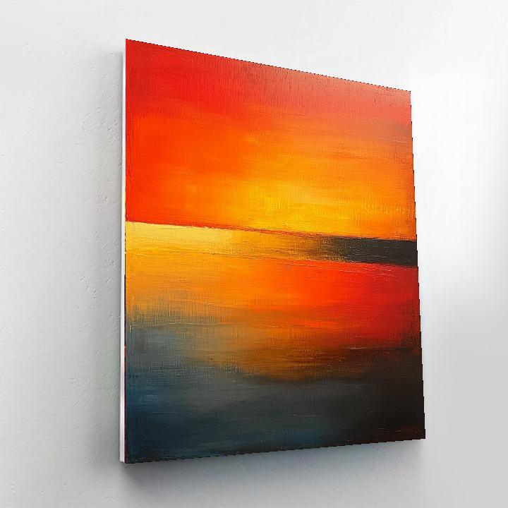 Rothko Inspired Abstract Sunset Horizon  Painting By Numbers Kit