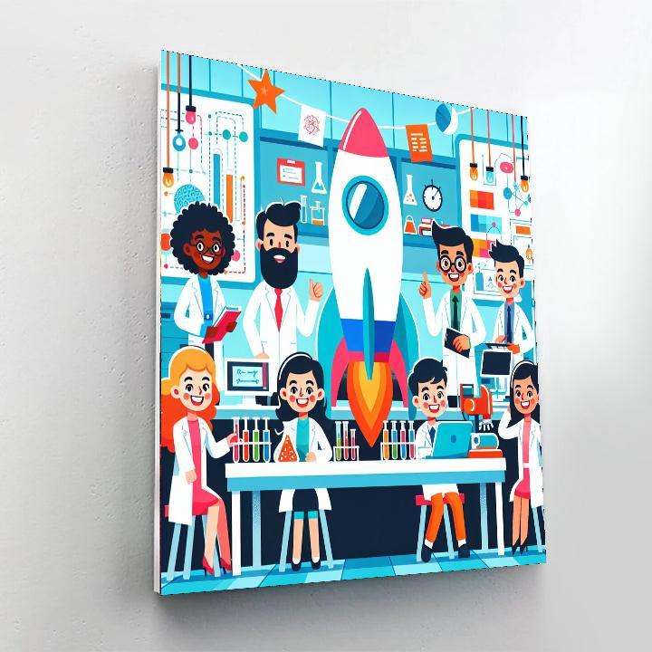 Rocket Science Lab Number Painting