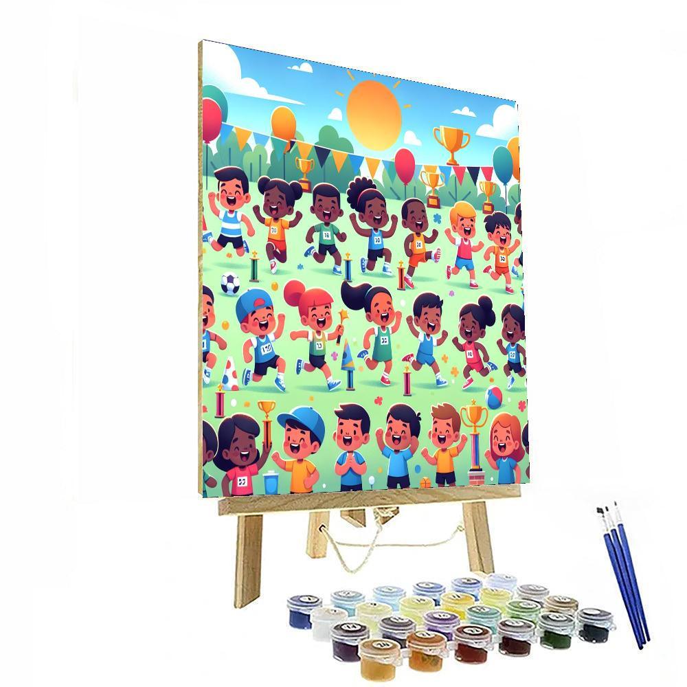 Creative Sports Day Number Painting