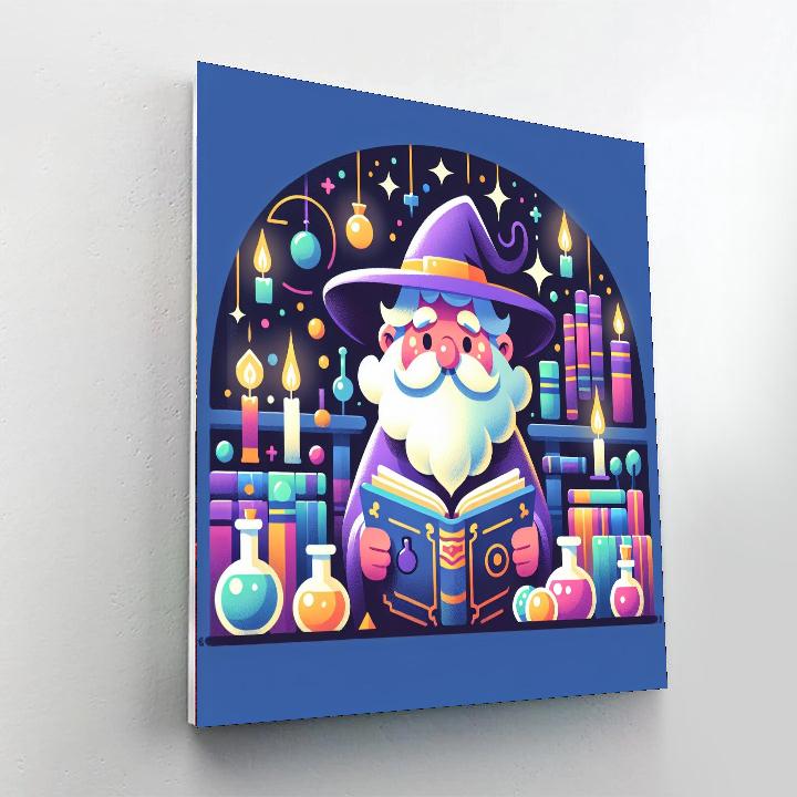 Wizard's Enchanted Spellbook DIY Paint By Numbers