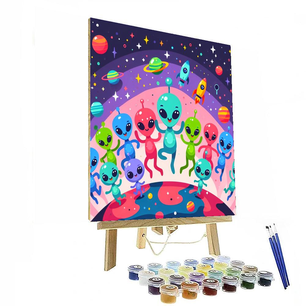 Adventure With Aliens Paint By Numbers Art