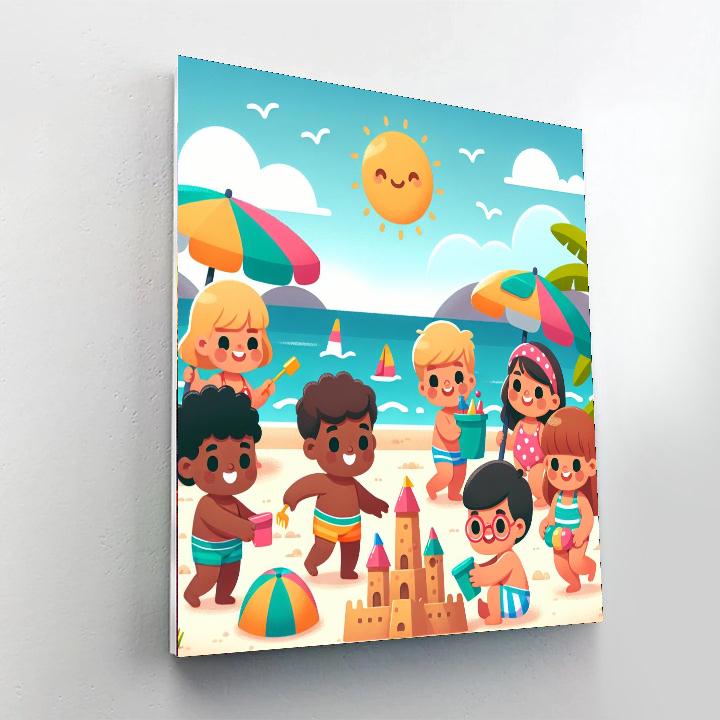 Colorful Beach Days Numbered Painting Kits