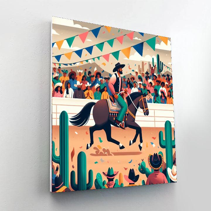 Wild West Rodeo Show Painting Number Kit