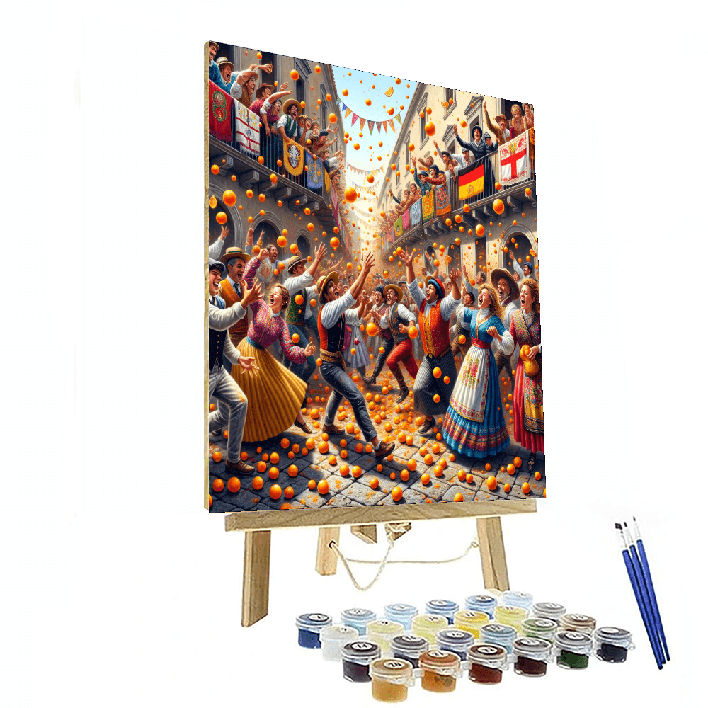 Carnival Of Ivrea - Ivrea, Italy Numbered Painting Kits