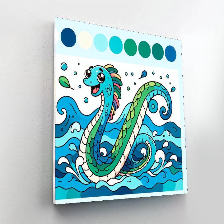 Mystical Sea Serpent Saga Painting By Numbers Kit