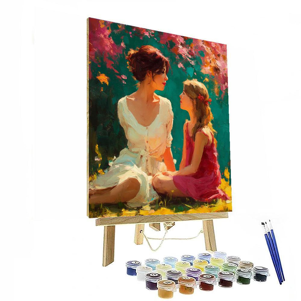 Morning Blossoms With Mother DIY Paint By Numbers