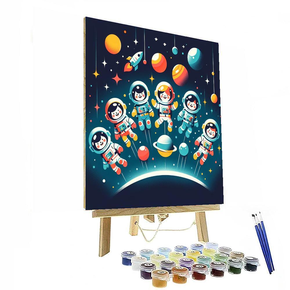 Astronaut's Cosmic Voyage Paint By Numbers Kits