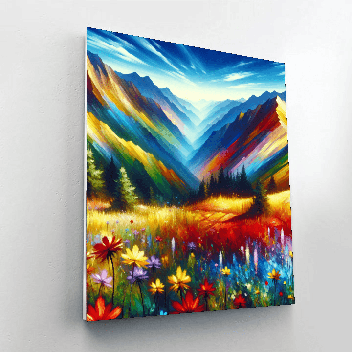 Colorful Mountain Landscape Numbered Painting Kits