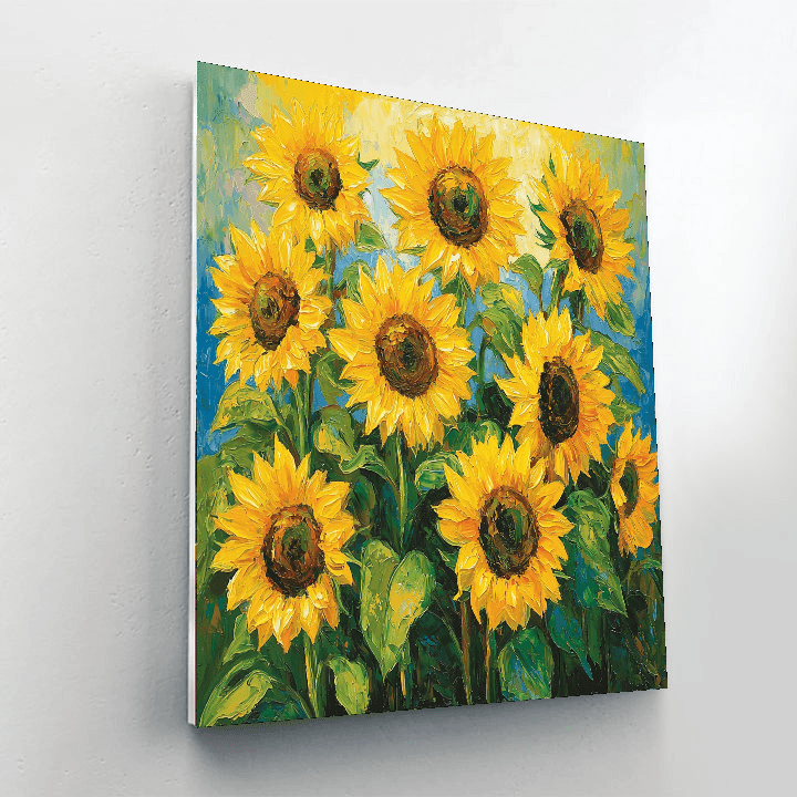 Van Gogh Inspired Sunny Bouquets  Numbered Painting Kits