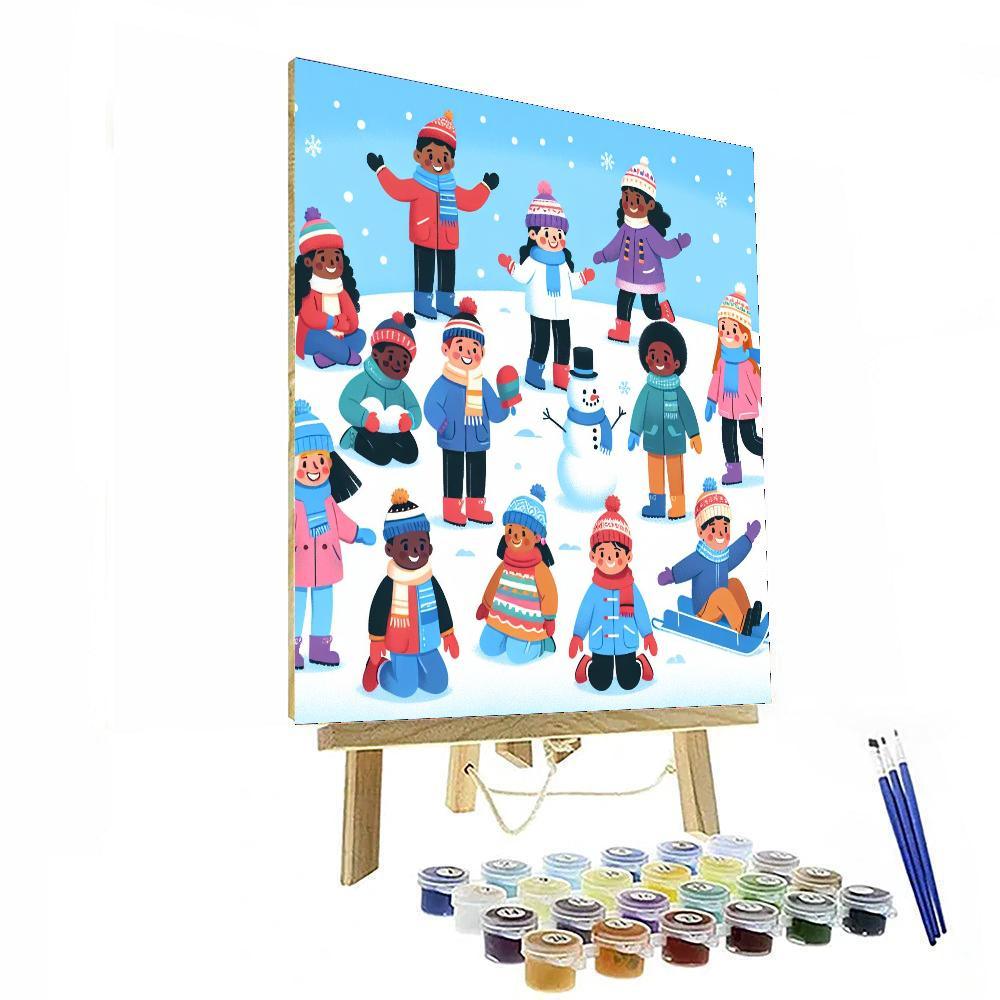 Exciting Snowy Day Paint By Color