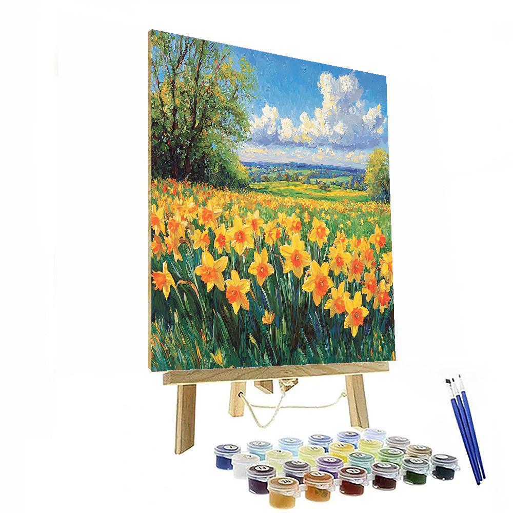 Claude Monet Inspired Dancing Daffodils  Paint By Numbers Kits