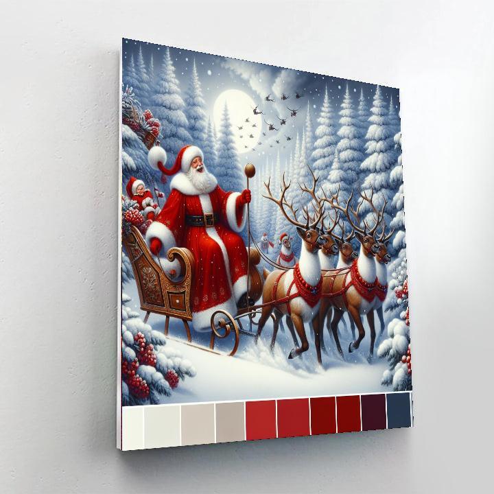 Santa's Winter Wonderland Painting By Numbers Kit