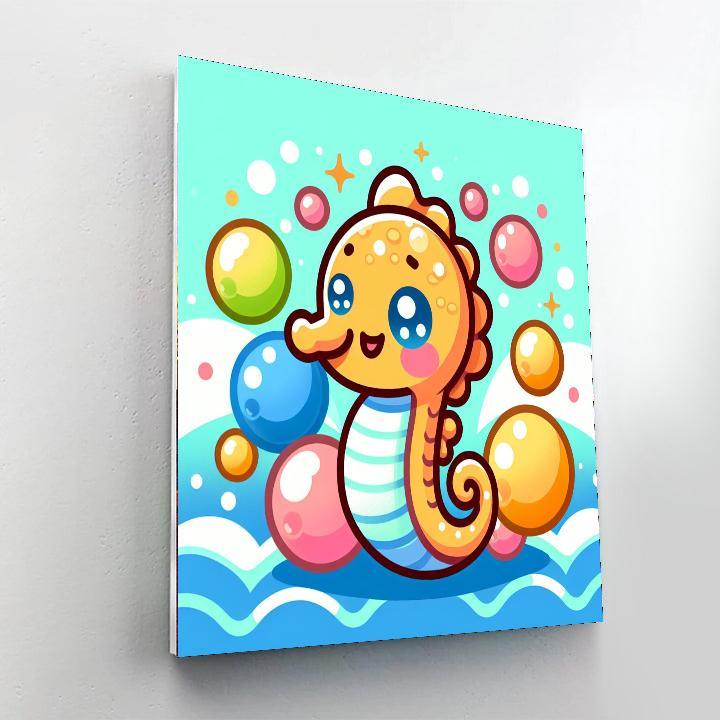 Happy Seahorse Numbered Painting Kits