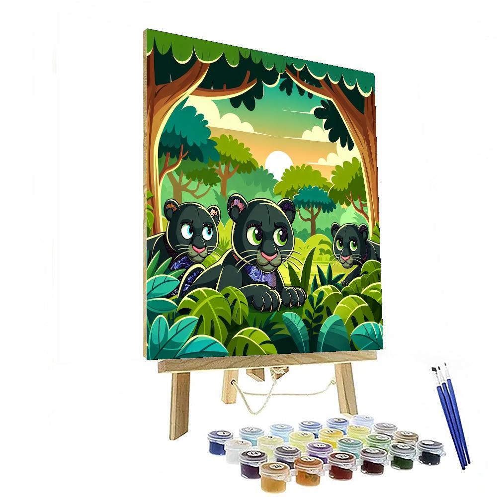 Prowling Panthers Numbered Painting Kits