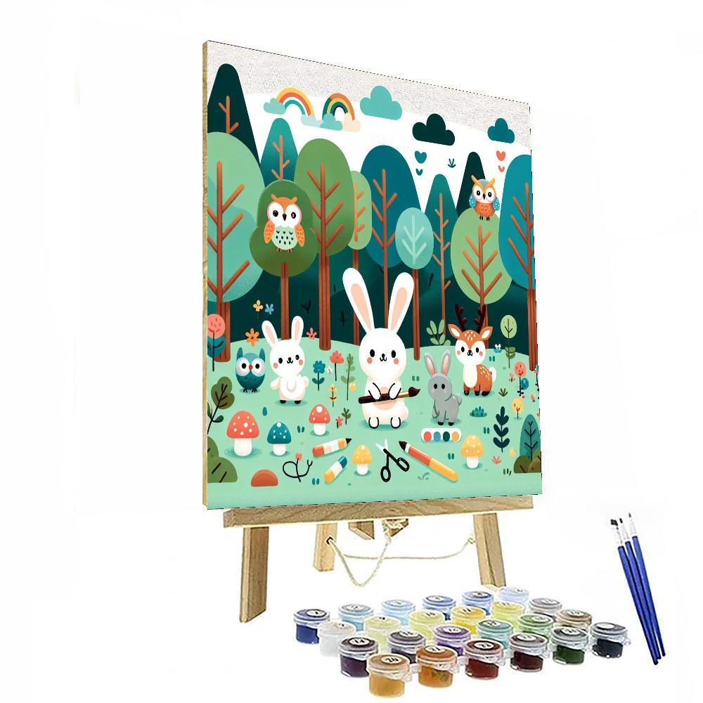 Enchanted Forest Animals Number Painting