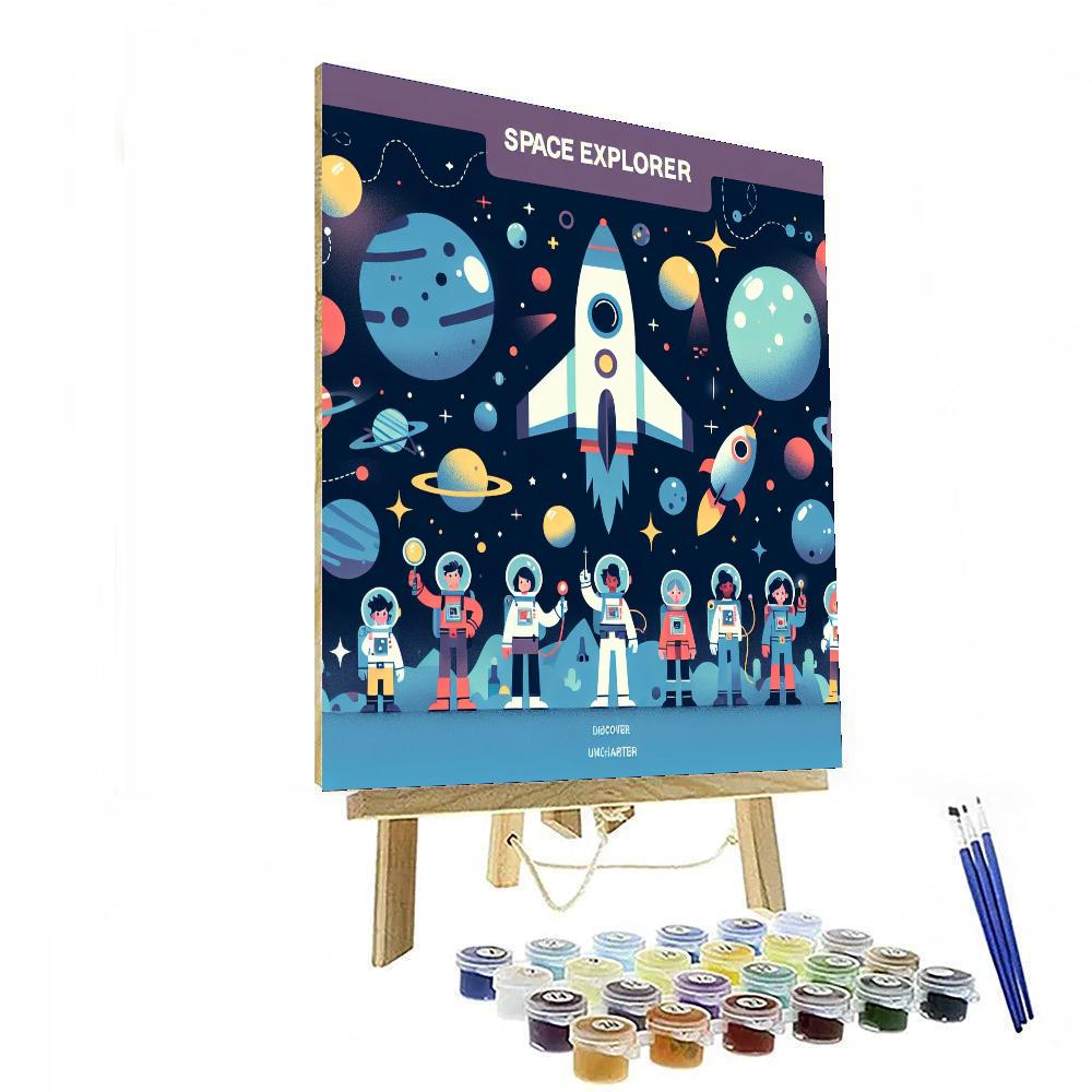 Space Travelers Painting Number Kit