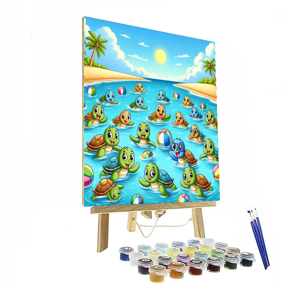Happy Turtles Numbered Painting Kits
