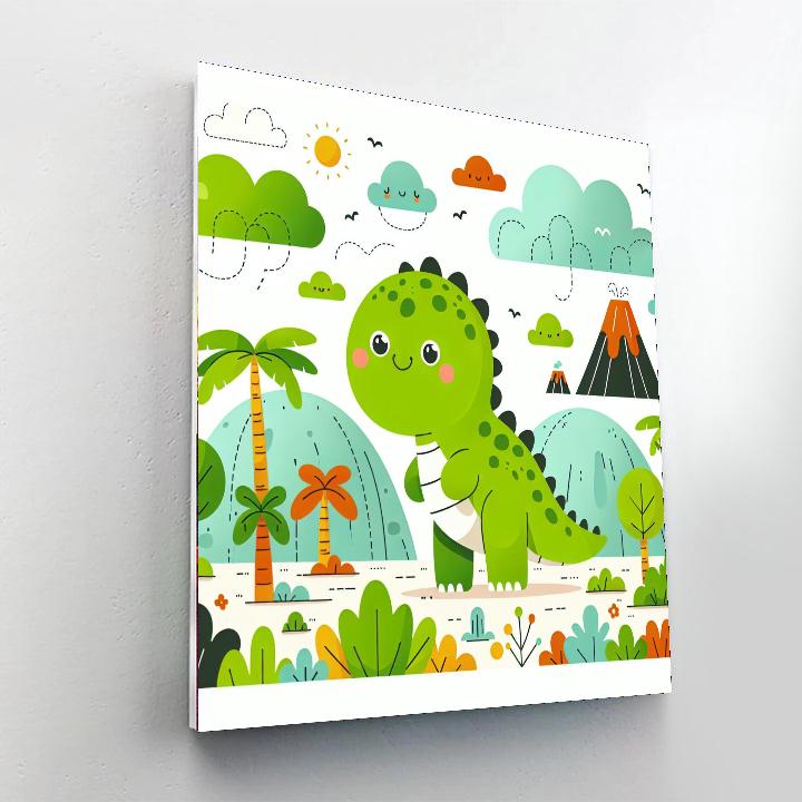 Adventure With Dino Painting Number Kit