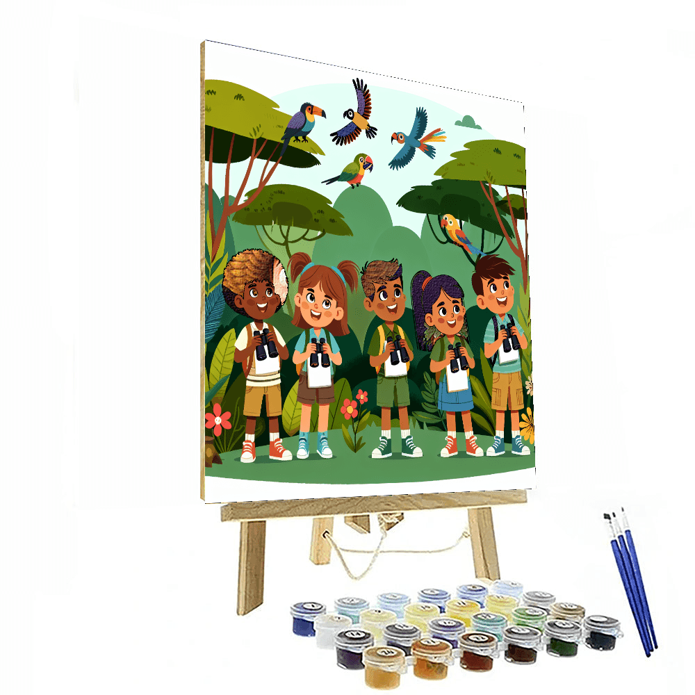 Rainforest Explorers Painting Number Kit