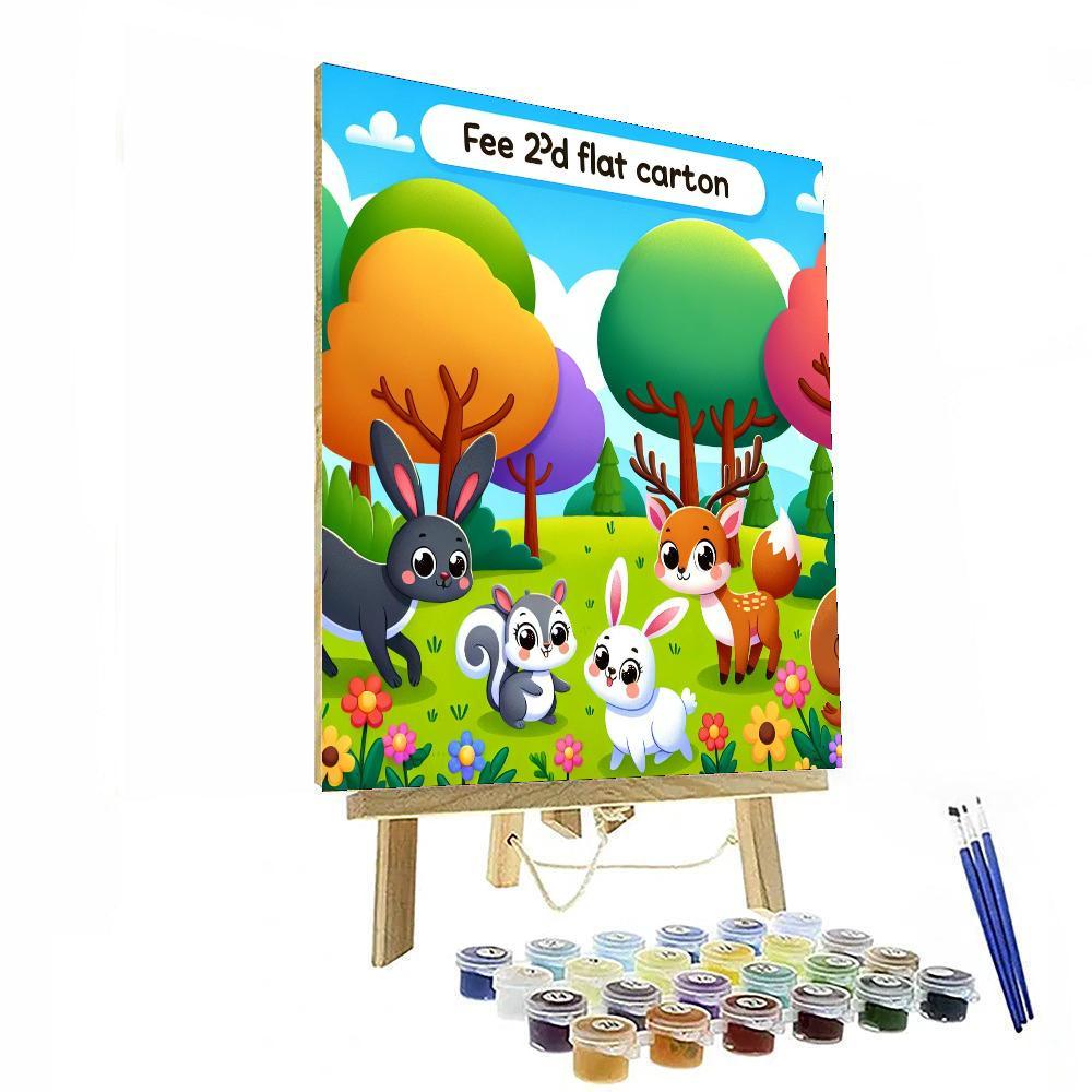 Cute Critters In The Forest Paint By Color