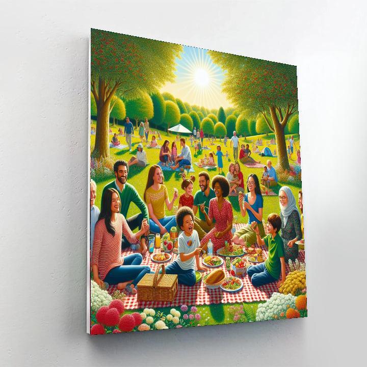 Delightful Picnic Scene Painting By Numbers Kit