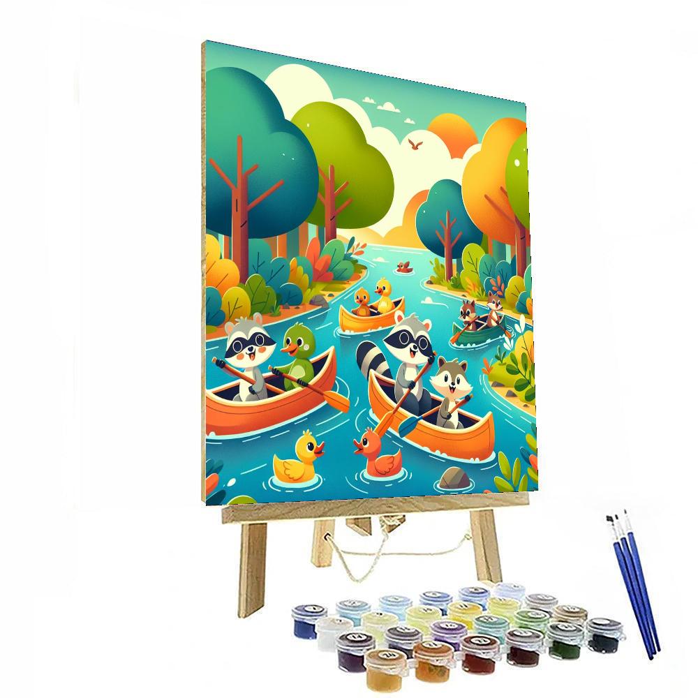 Cheery Canoeing Numbered Painting Kits