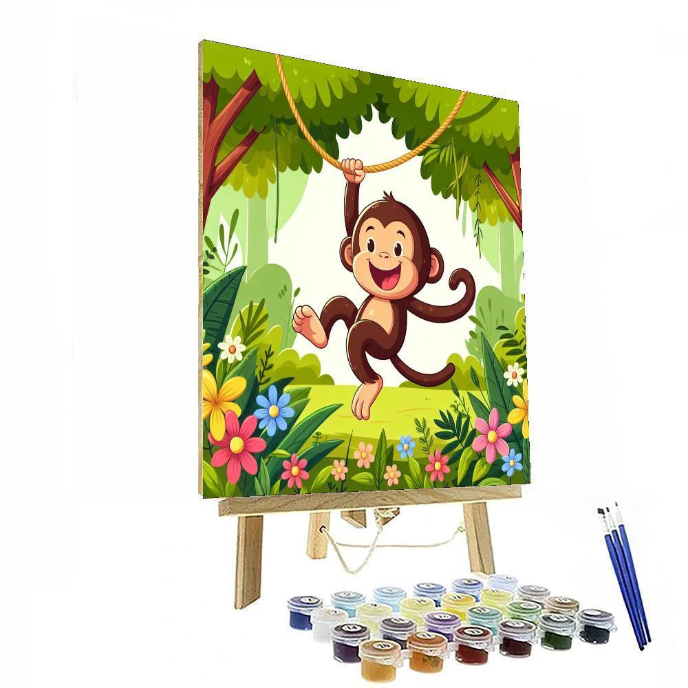Colorful Jungle Escape Painting Number Kit