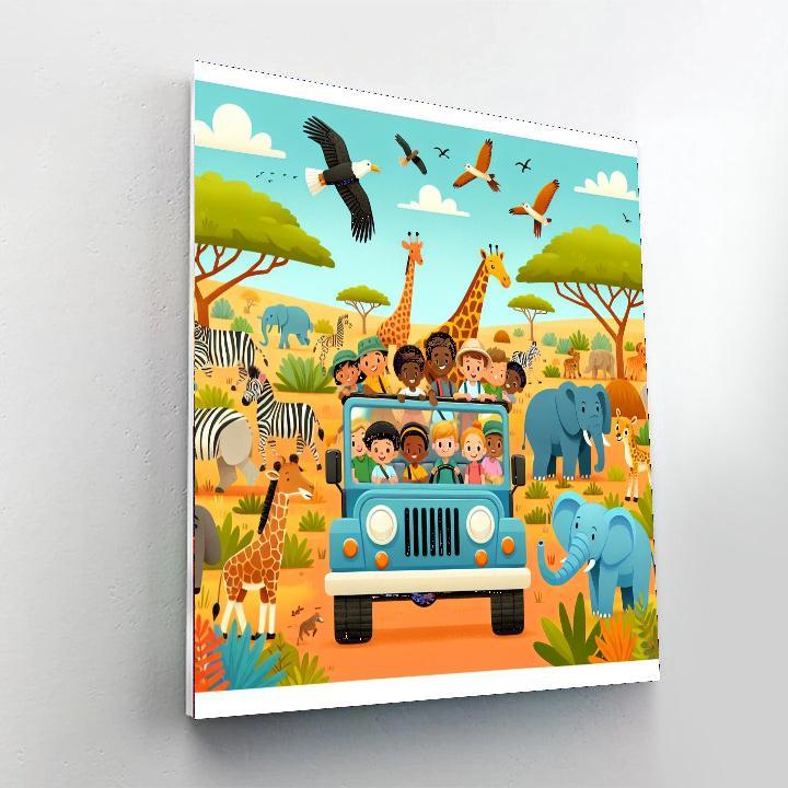 Savannah Safari Painting Number Kit