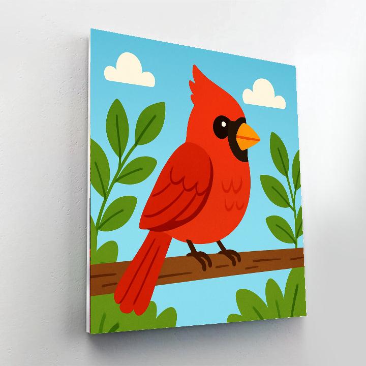 Charming Cardinal DIY Paint By Numbers