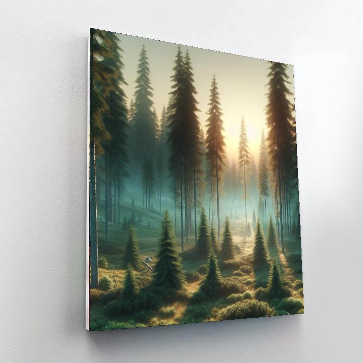 Mystic Northern Forest DIY Paint By Numbers