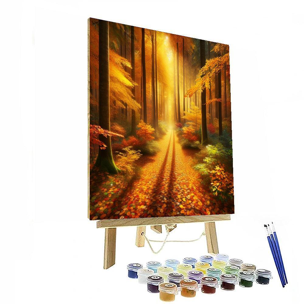 Golden Forest Pathway Paint By Number