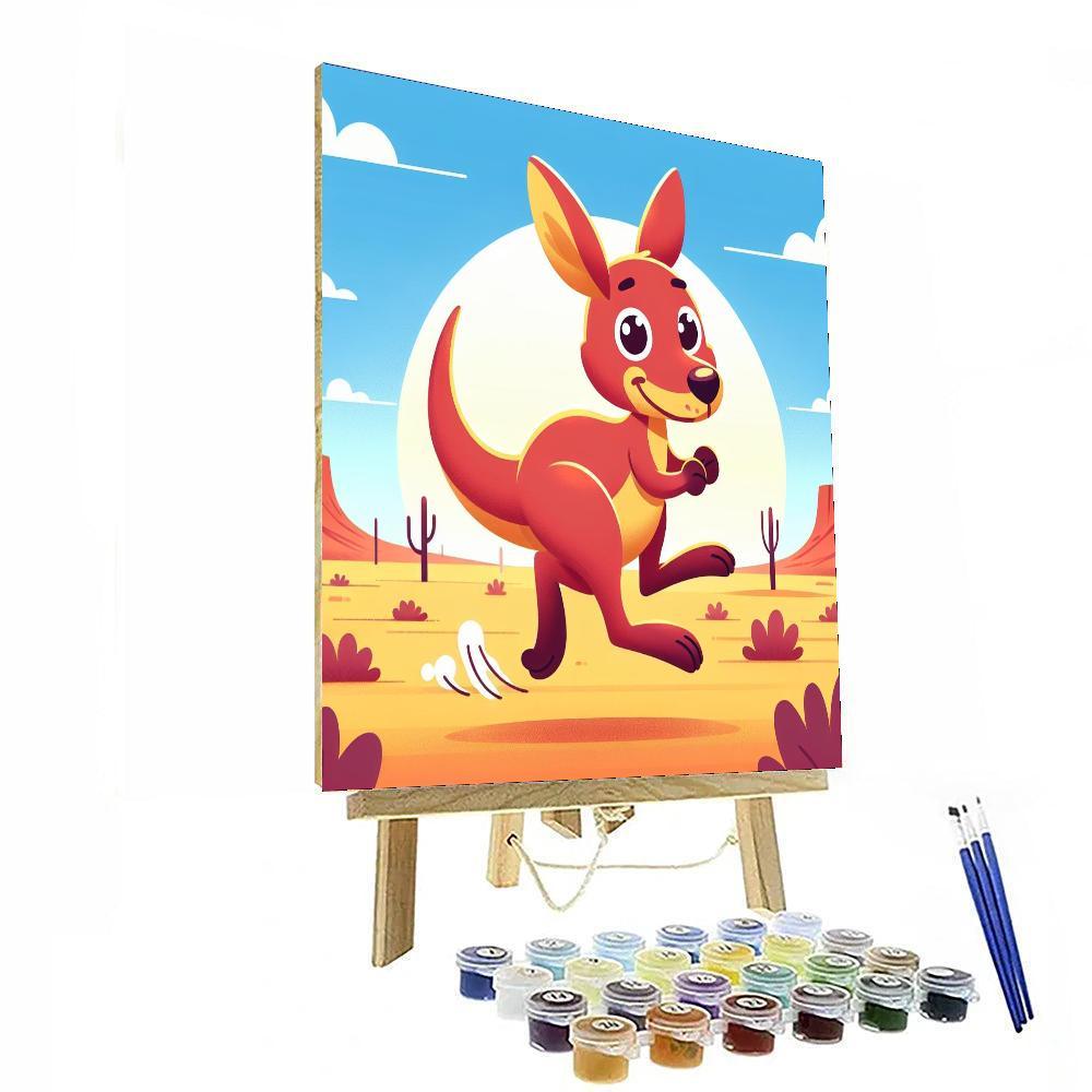 Bouncing Kangaroo's Outback Expedition Paint By Numbers