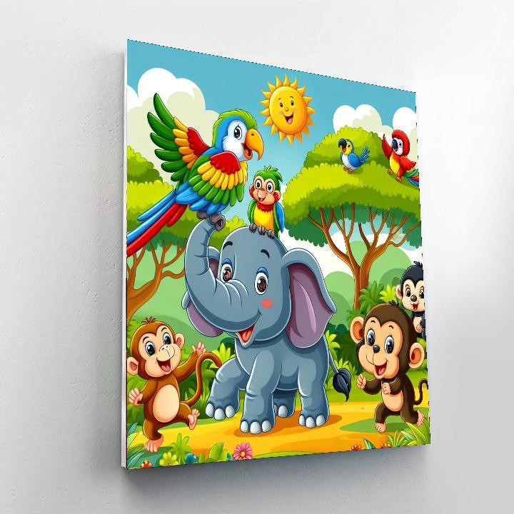 Joyful Adventure In The Jungle Paint By Number