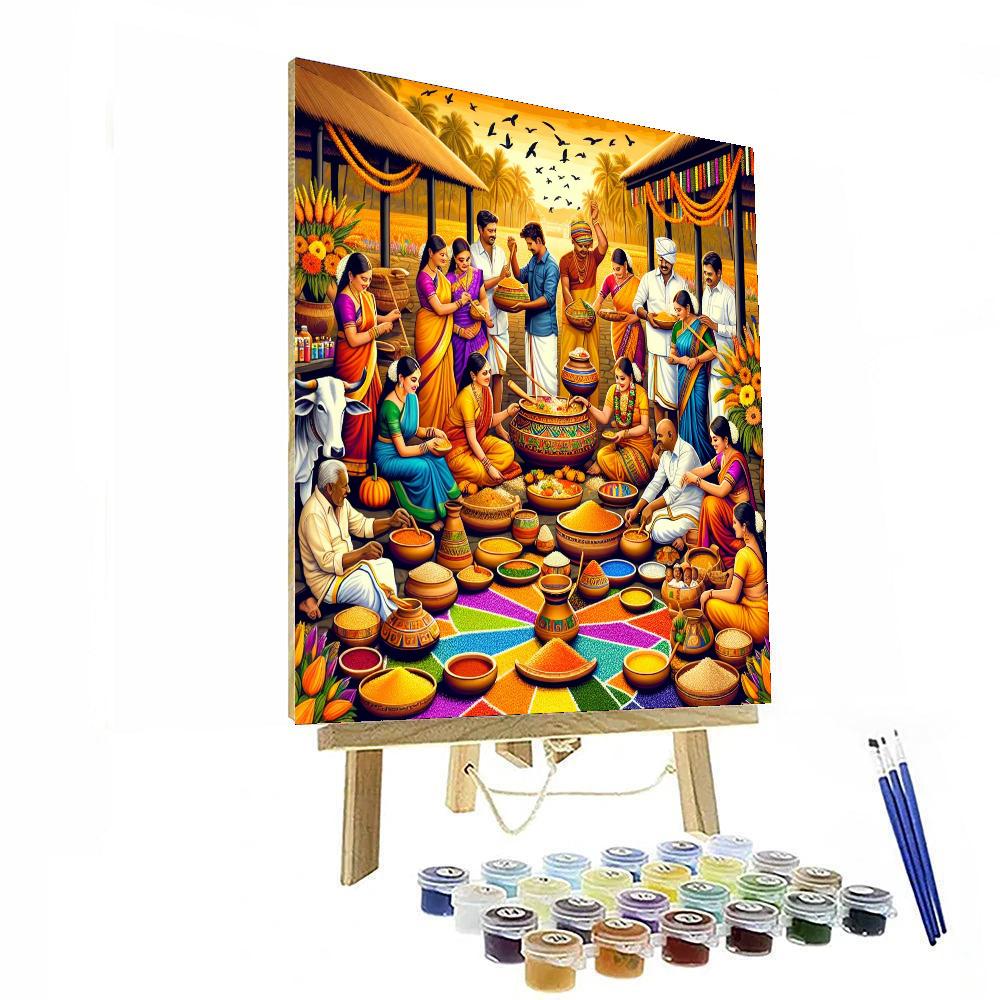 Pongal Festival - Chennai, India Painting Number Kit